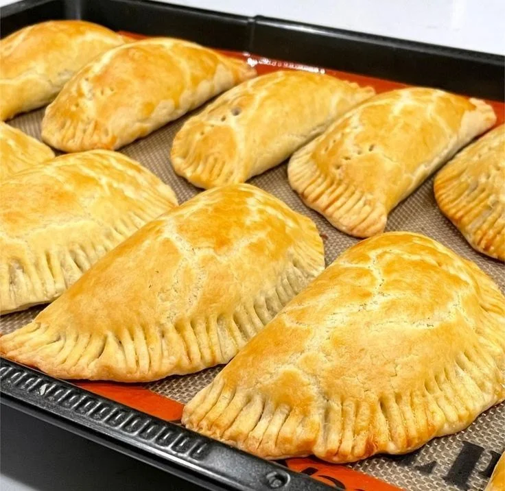 Delicious commercial meat pie with flaky crust and savory filling