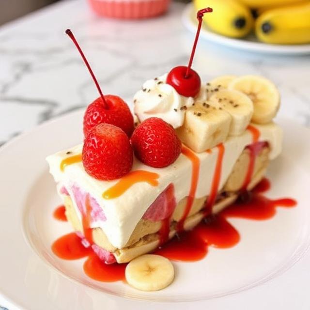 classic and delicious Banana Split recipe