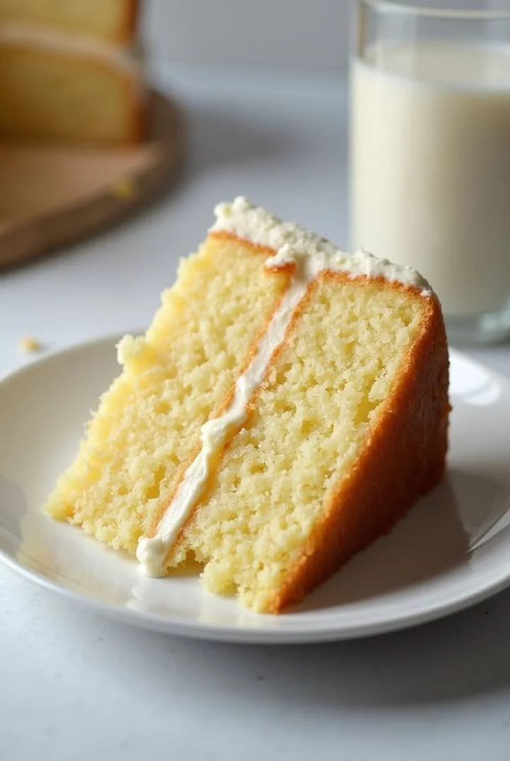 Eggless vanilla cake decorated with fresh fruits and icing on a plate