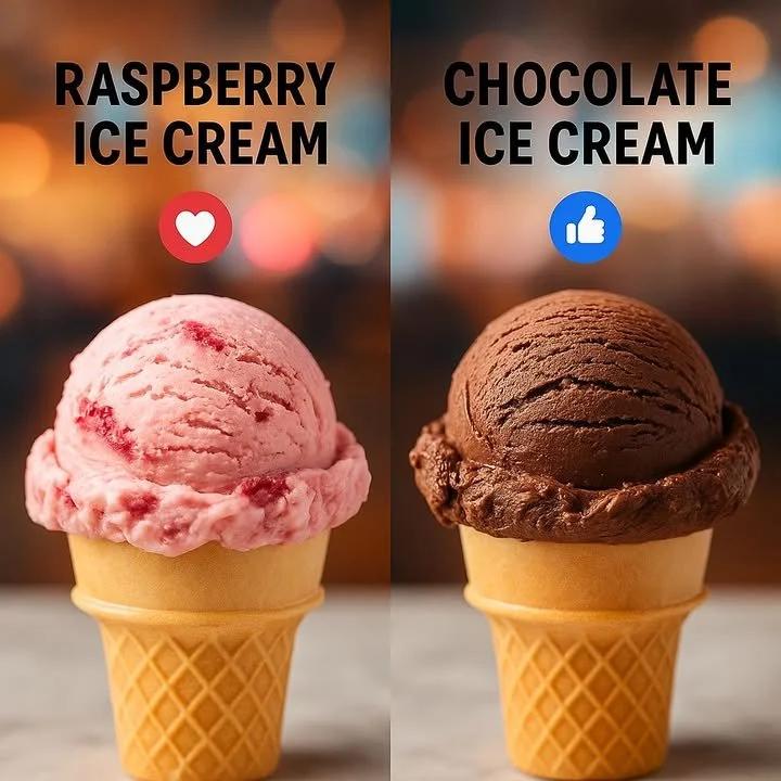 A scoop of creamy raspberry ice cream topped with fresh raspberries.