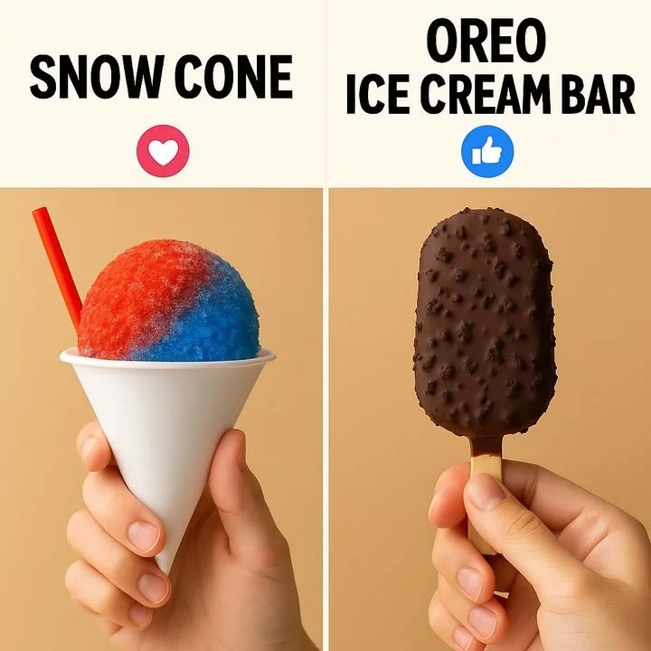 Delicious colorful snow cone served in a cup with a spoon