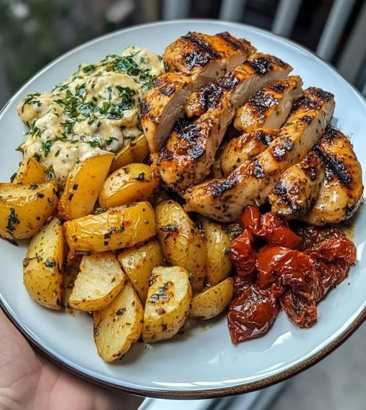 A vibrant Tuscan dish showcasing fresh ingredients and bold flavors.