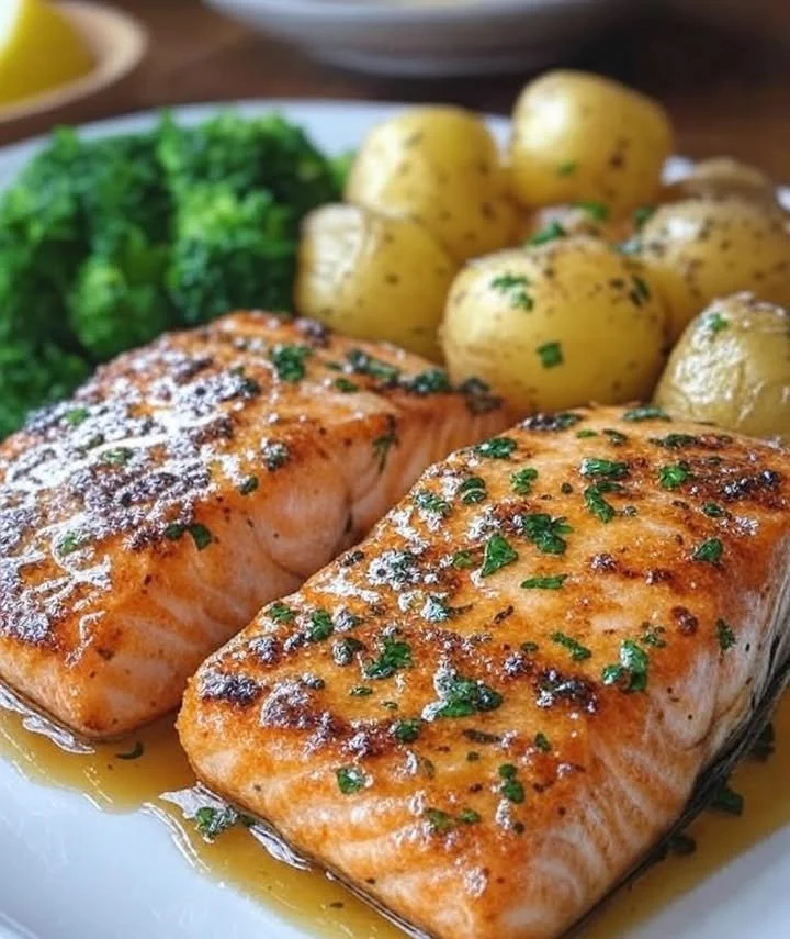 Delicious gourmet dinner plated beautifully for a quick, elegant meal.