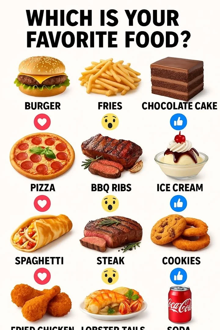 A variety of favorite foods displayed on a table, showcasing diverse cuisines.