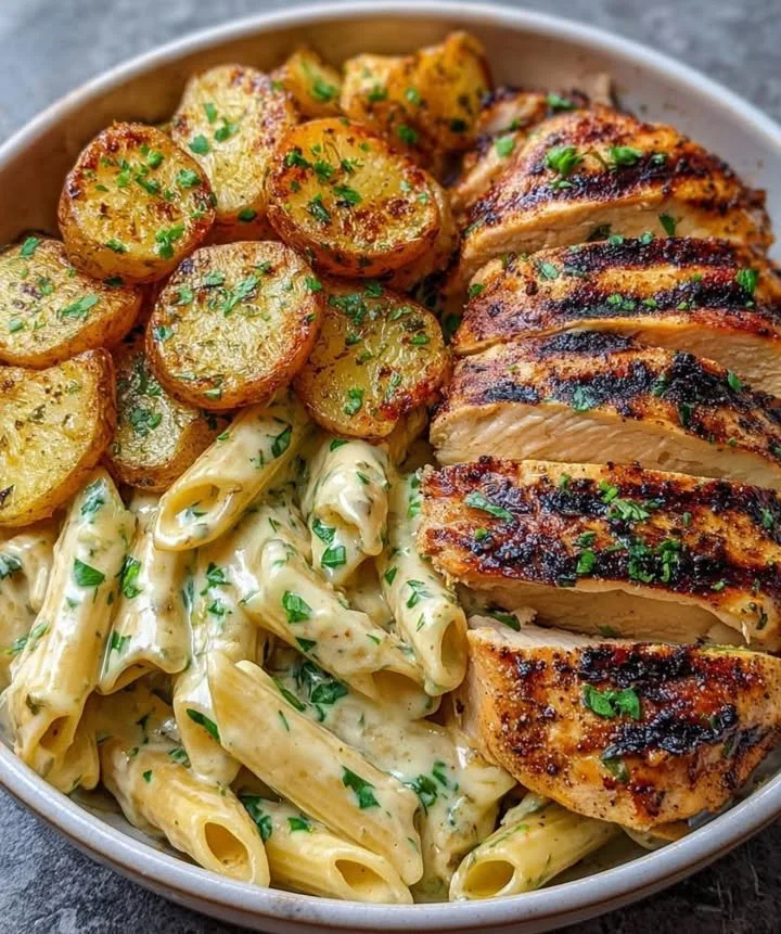 Delicious herb-infused feast prepared with fresh herbs and vibrant ingredients
