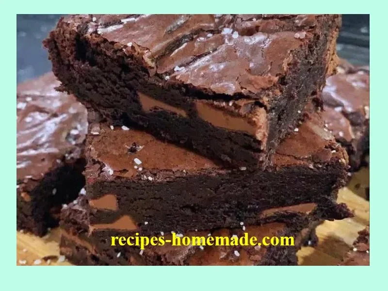 Delicious homemade chocolate brownies on a cooling rack