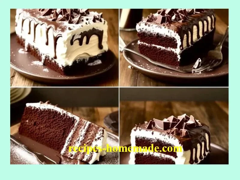 Delicious homemade chocolate cake with frosting