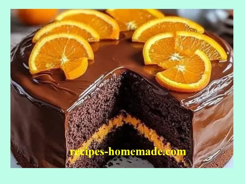 Delicious Chocolate Orange Cake with rich chocolate and orange zest flavors