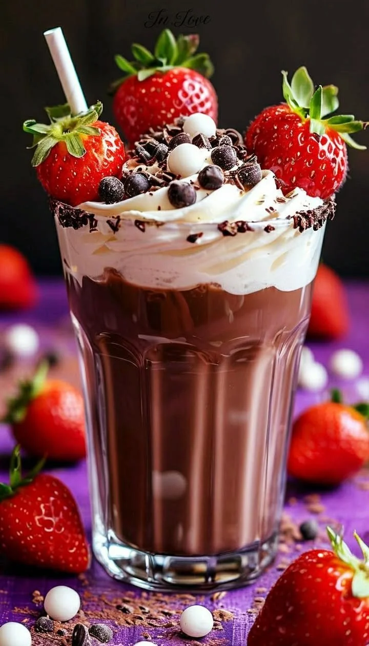 Delicious Chocolate Strawberry Delight dessert on a plate.