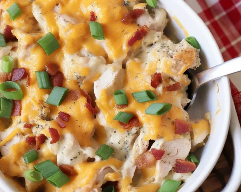 Delicious and easy chicken casserole fresh out of the oven