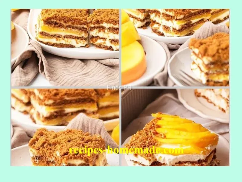 Delicious Mango Cream Graham Cake, a no-bake dessert perfect for summer.