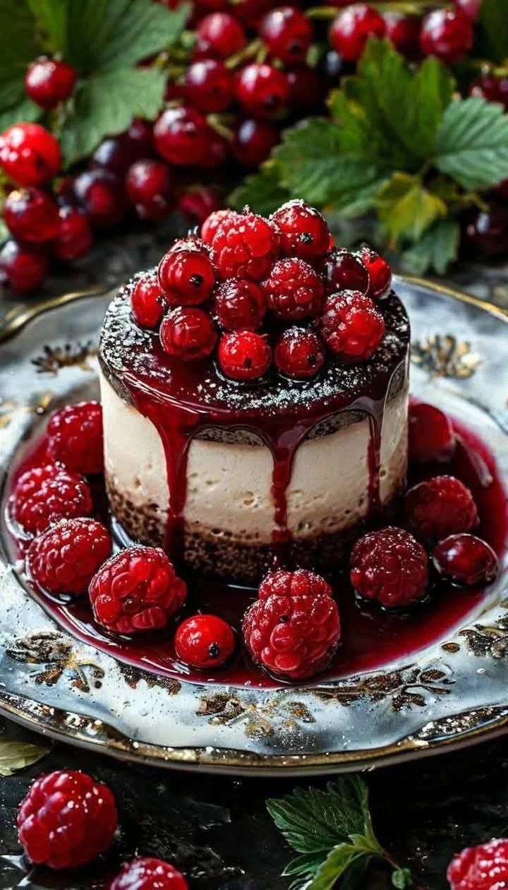Delicious mini cheesecake topped with assorted fresh berries