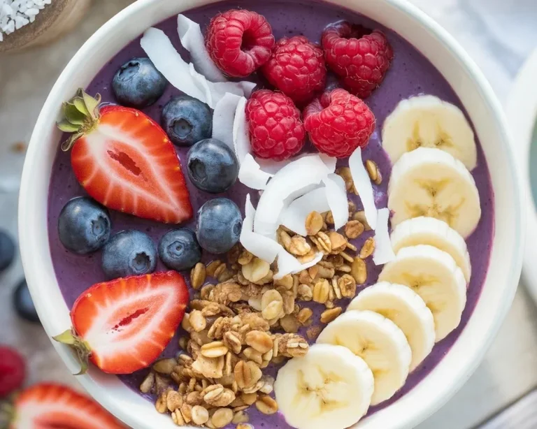 Protein-packed smoothie bowls topped with fruits and nuts for a busy morning.