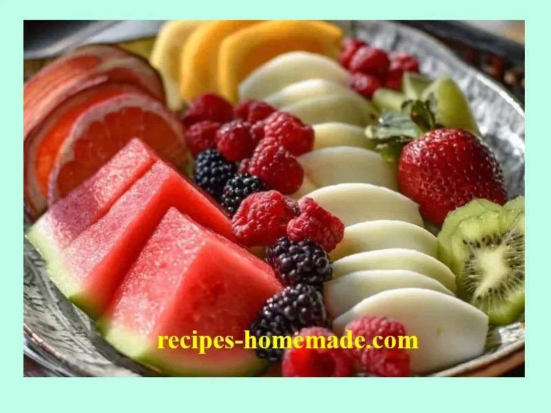 Colorful and delicious fruit salad bowl with a variety of fresh fruits