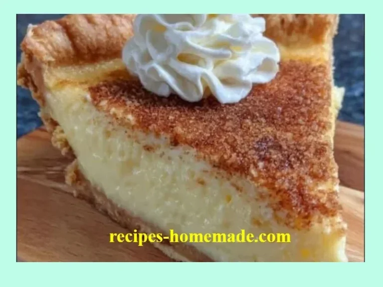 Cinnamon Vanilla Creamy Custard Pie on a wooden table with a slice cut out