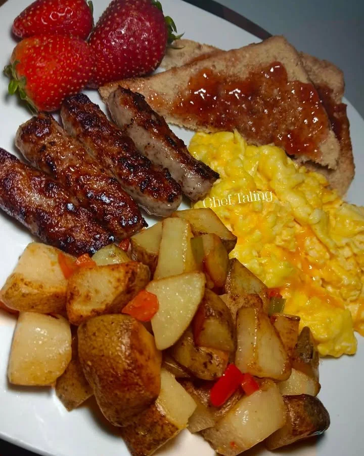 A joyful breakfast scene that made Dad say, 'WOW' with love and laughter.