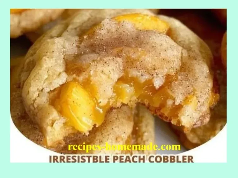 Delicious homemade peach cobbler cookies with a golden crust and juicy filling
