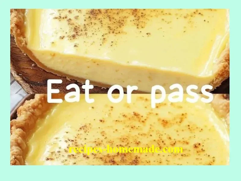 Old-fashioned custard pie with creamy filling and flaky crust