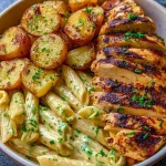 Delicious roasted garlic butter potatoes served in a bowl.