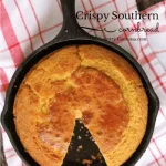 Delicious Southern Cornbread served in a cast iron skillet