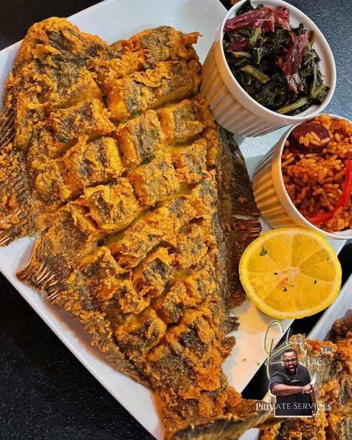 Southern fried flounder served with lemon and tartar sauce