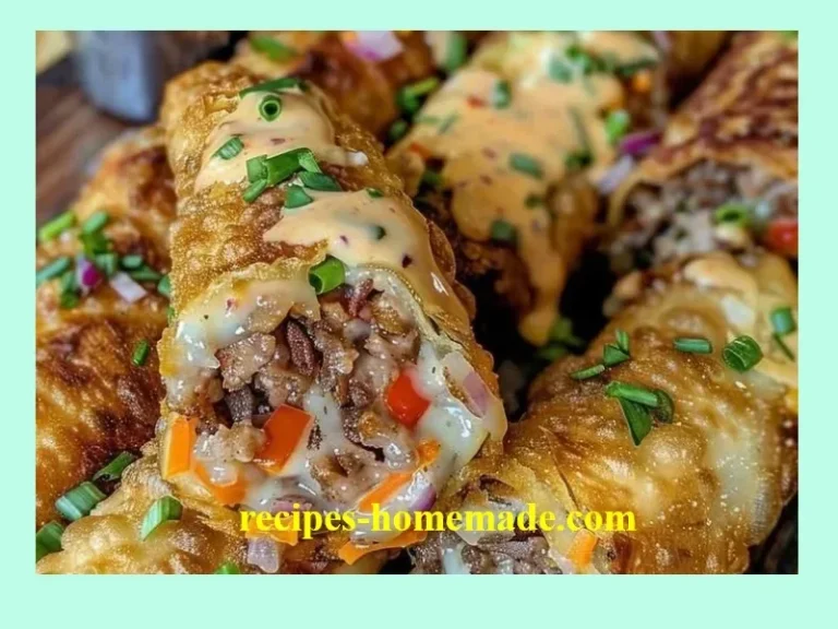 Delicious Voodoo Egg Rolls filled with spicy ingredients and served with dipping sauce.