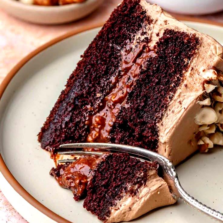Chocolate Hazelnut Cake with Frosting