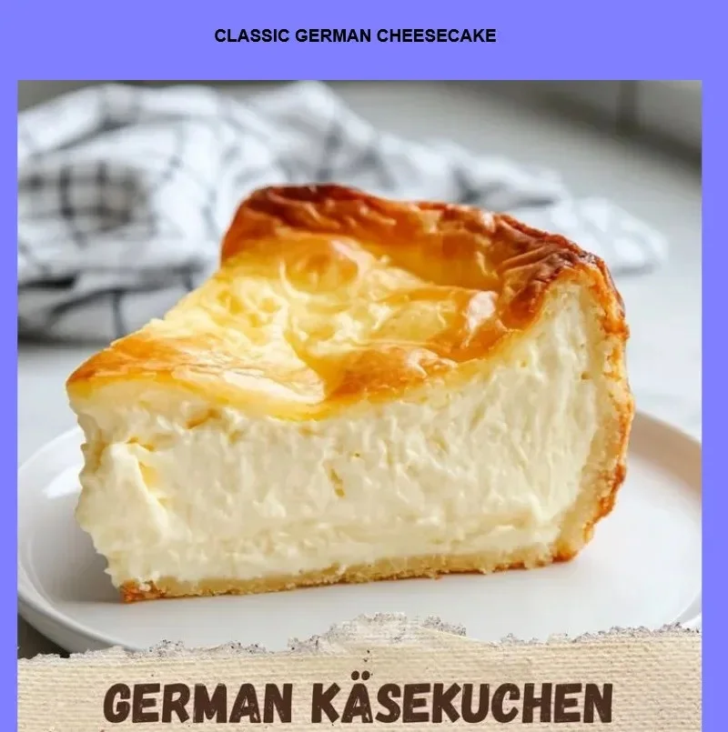 Slice of classic German cheesecake topped with fresh berries