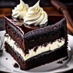 Easy Chocolate Cake in One Bowl Easy one bowl chocolate cake ready to be served.