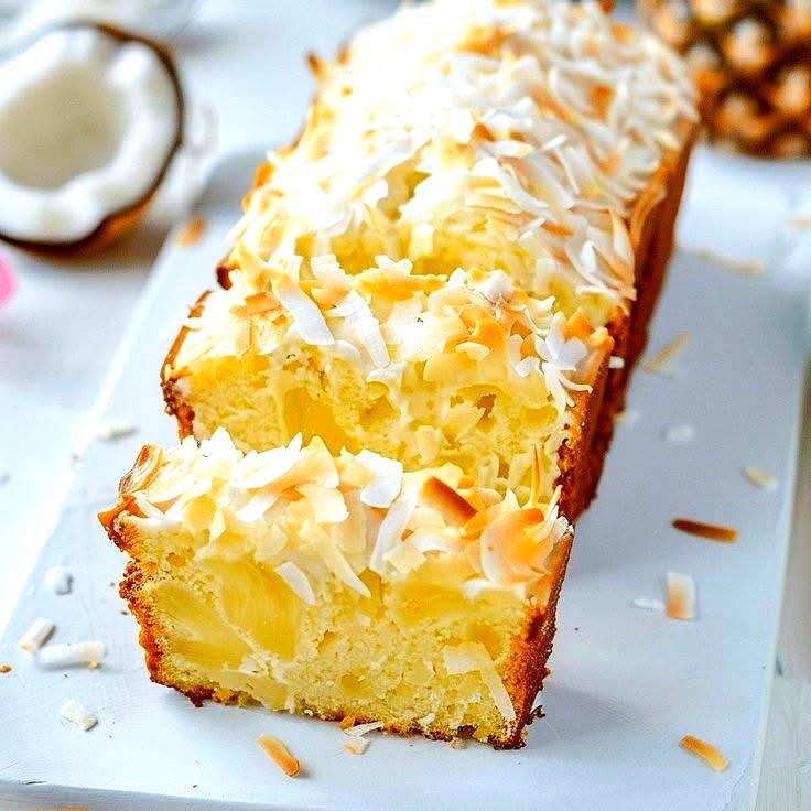 Pineapple and Coconut Loaf Cake