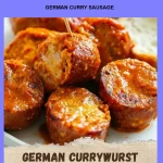 German Curry Sausage served with flavorful sauce and spices