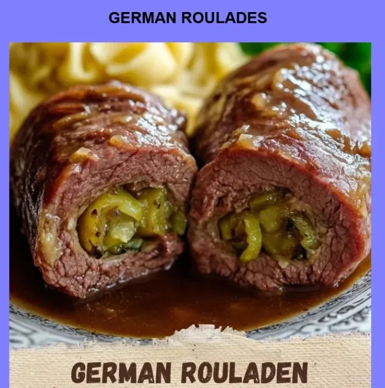 Delicious German Roulades served with side dishes