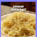 Bowl of homemade German sauerkraut with fresh cabbage and spices