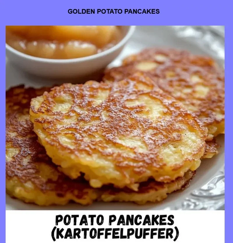 Delicious golden potato pancakes served with sour cream and chives