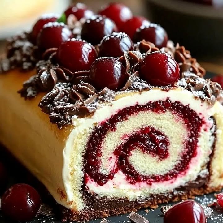 Black Forest Roll Cake