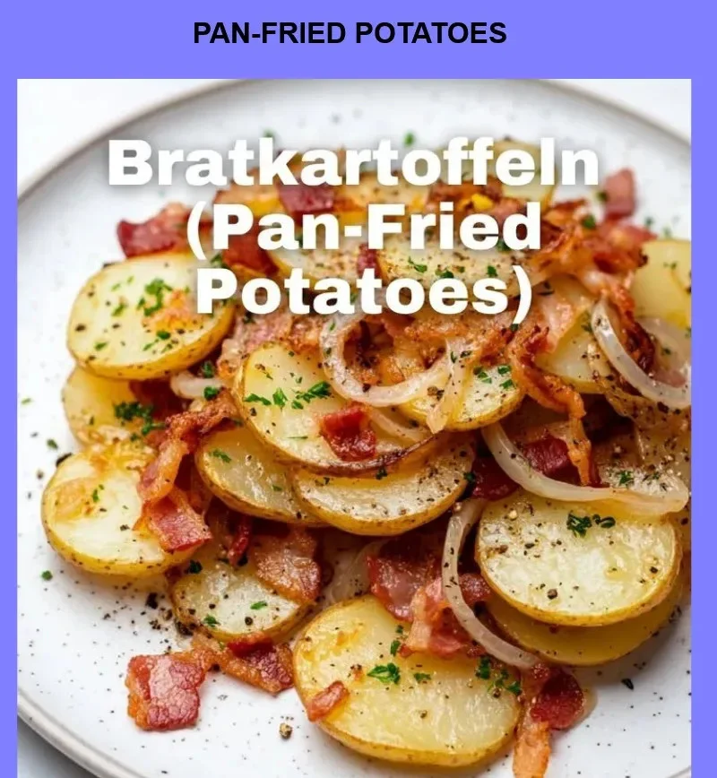 Crispy golden pan-fried potatoes served on a plate