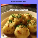 Delicious homemade potato dumplings served with a rich sauce
