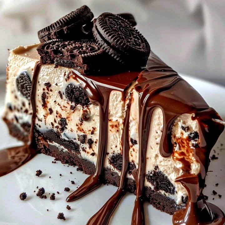 Oreo-Käsekuchen mit Schokoladenglasur (ohne Backen)