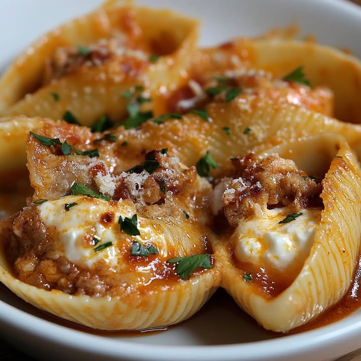 Stuffed Pasta Shells with Beef and Ricotta