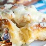 Cinnamon Roll Casserole Delicious Cinnamon Roll Casserole baked and topped with cream cheese icing