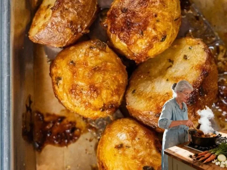 Golden and crispy coated potatoes served on a plate.