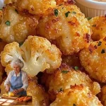 Crispy roasted cauliflower served in a bowl topped with herbs