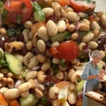 A beautifully presented delicious dish on a rustic wooden table