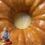 A slice of super moist cake topped with fresh berries and creamy frosting