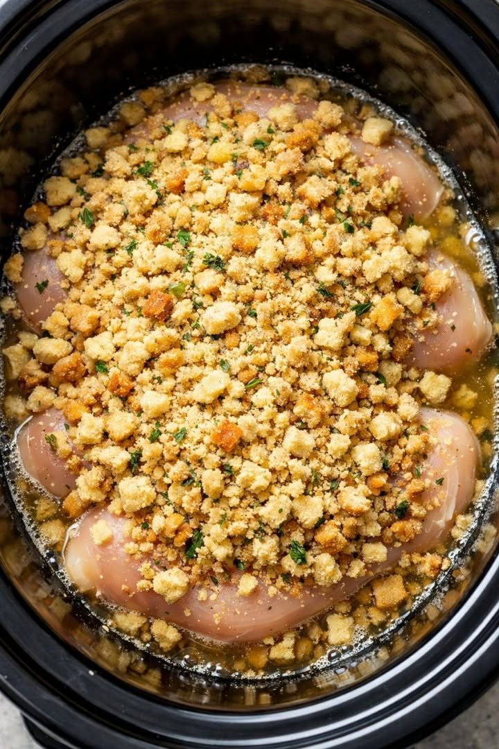 Slow Cooker Chicken with Stuffing