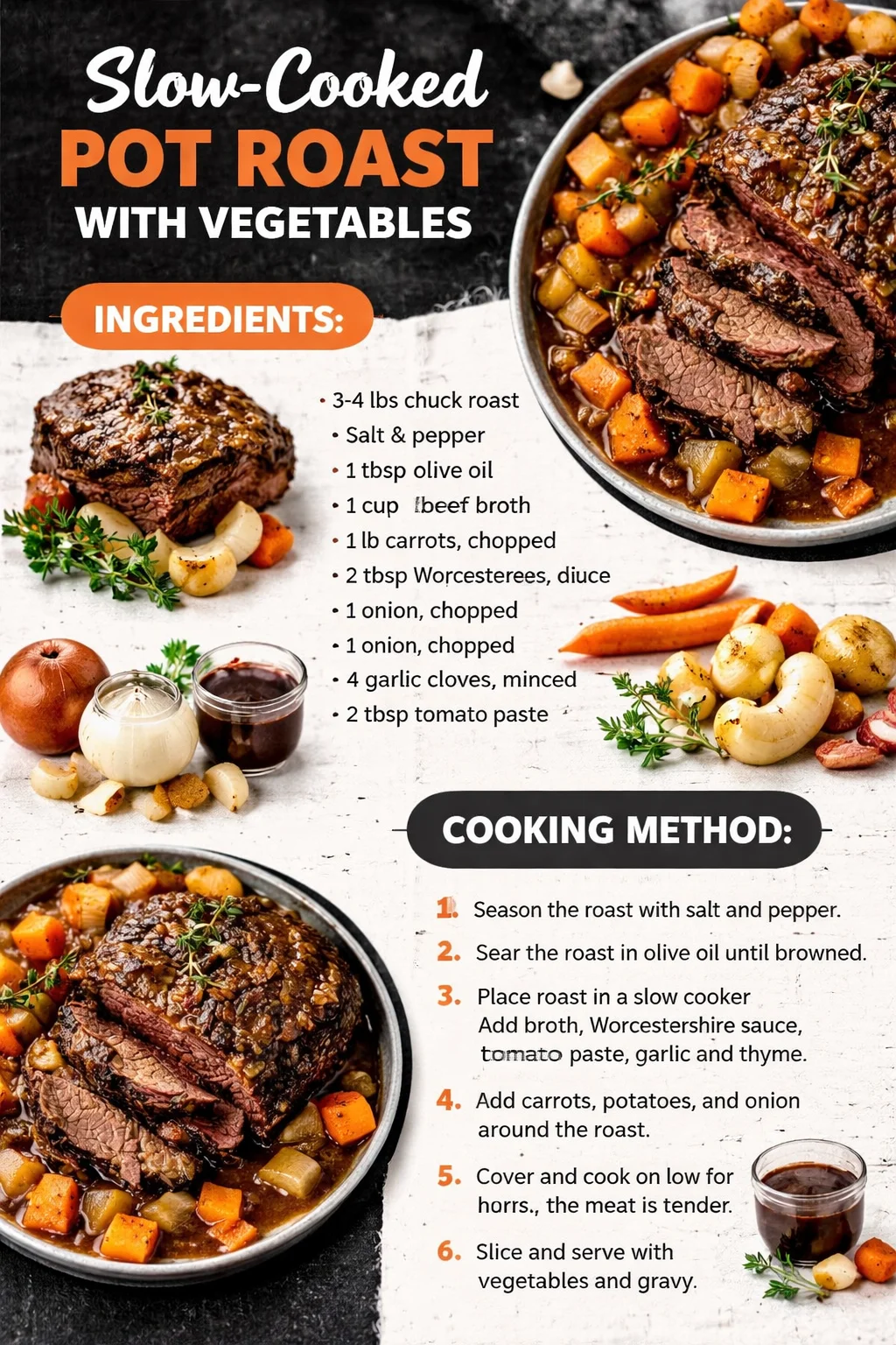 Slow-Cooked Pot Roast with Vegetables