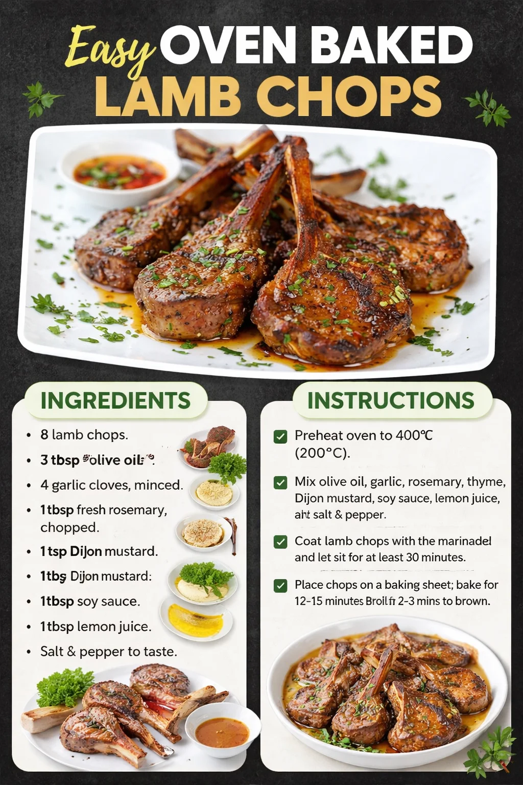 Easy Oven Baked Lamb Chops