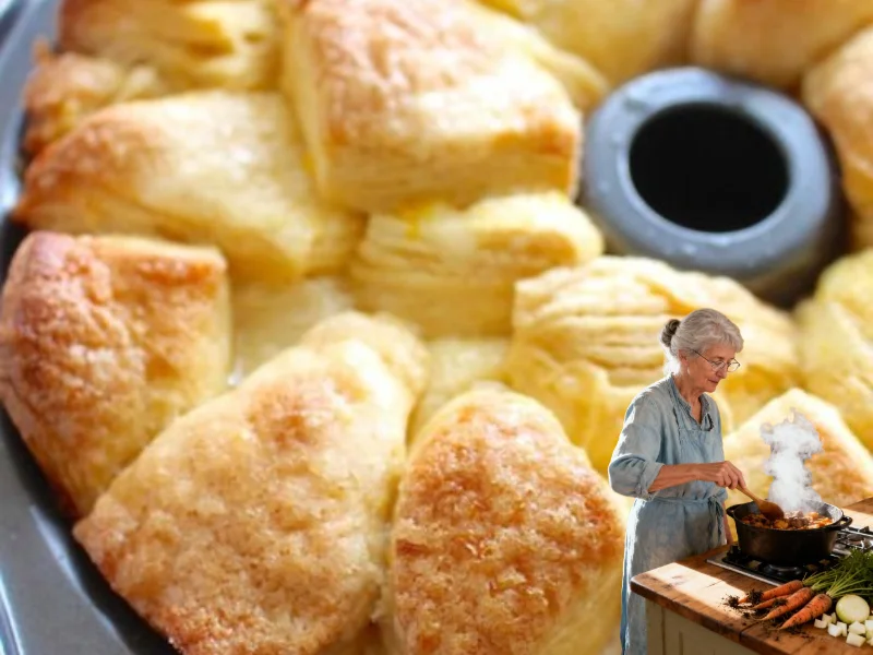 Delicious gooey dessert with chocolate and caramel drizzling on top