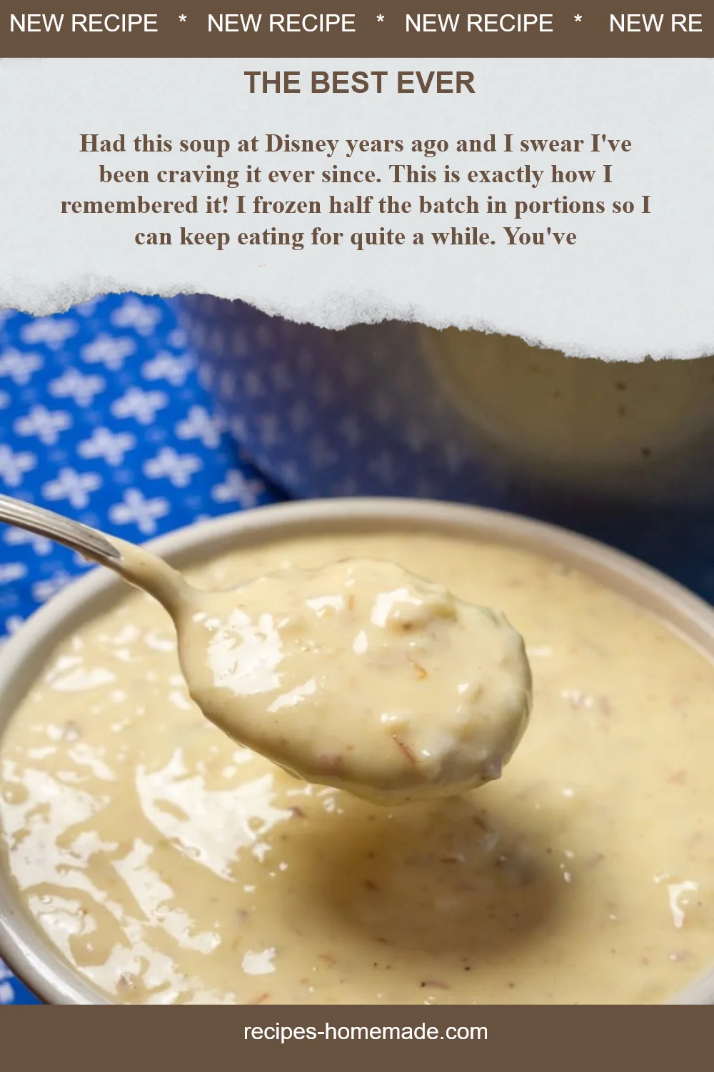 Delicious homemade Disney soup recipe served in a bowl