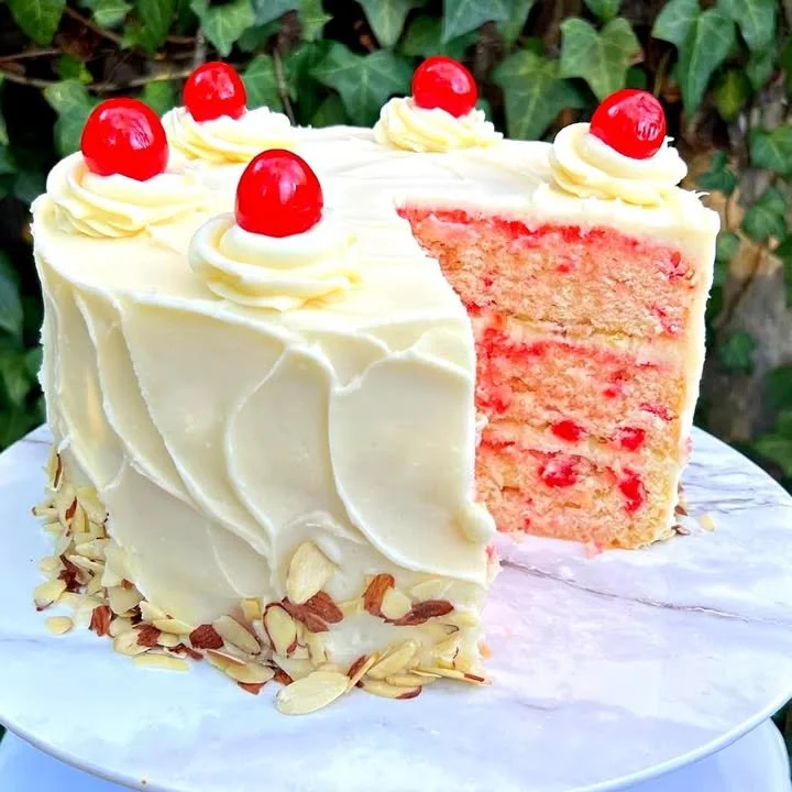 Homemade Cherry Almond Cake